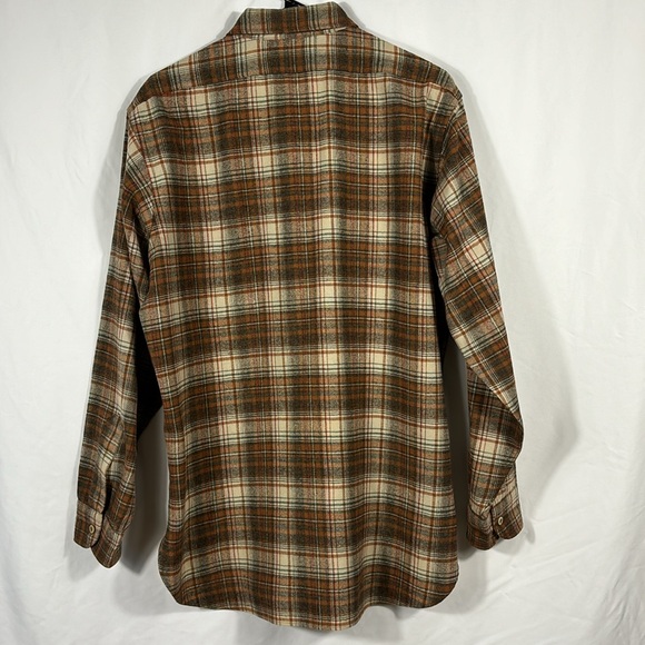 Pendleton Pure Virgin Wool Plaid Button Down Long Sleeve | Size Large - Picture 2 of 4